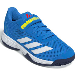 Adidas Courtflash Kids - Chaussure tennis enfant à scratch Bleu Blanc