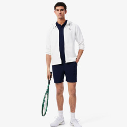 Sweat zippé à capuche Lacoste Équipe de France Tennis, Coloris blanc