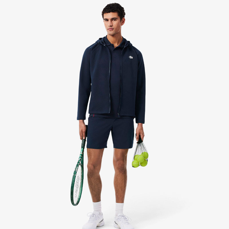 Sweat zippé à capuche Lacoste Équipe de France Tennis, Coloris marine