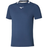 Tee-shirt de tennis homme Mizuno Dynamotion Fit bleu marine et blanc
