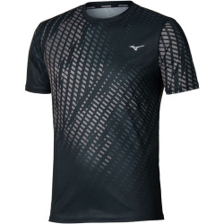 Tee-shirt de sport homme Mizuno Graphic Short Sleeve Origami noir