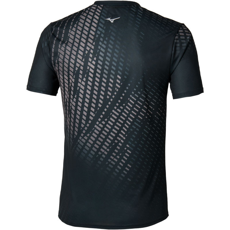 Tee-shirt de sport homme Mizuno Graphic Short Sleeve Origami noir