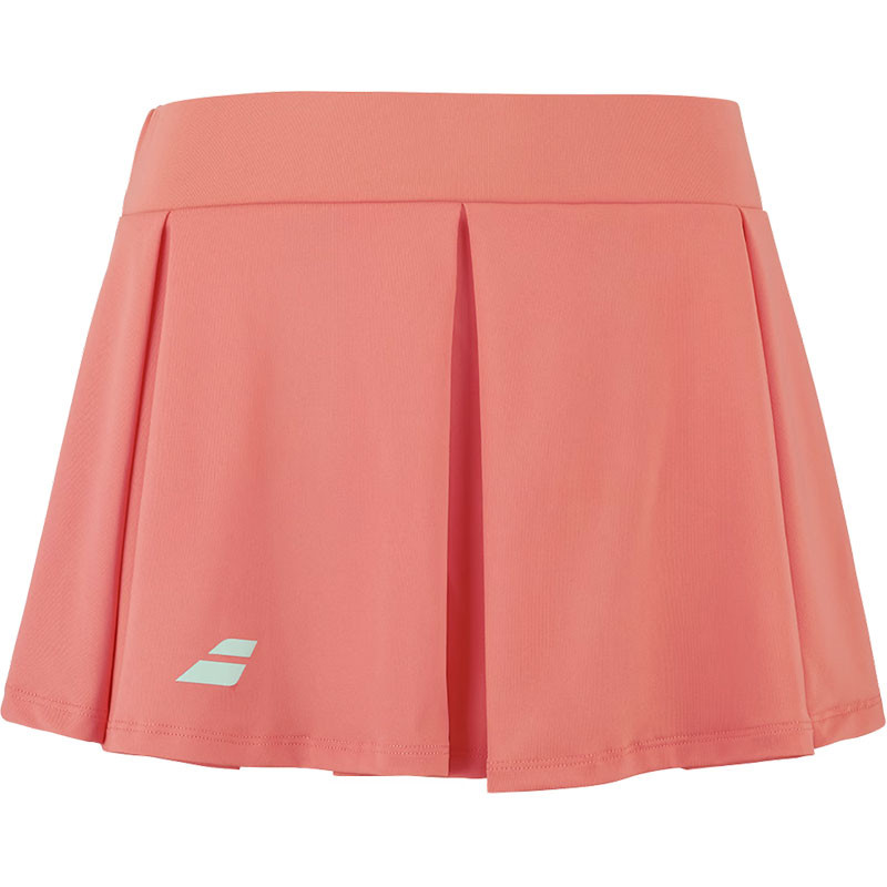 Jupe-short de padel et tennis femme Babolat Perf Skirt, coloris corail