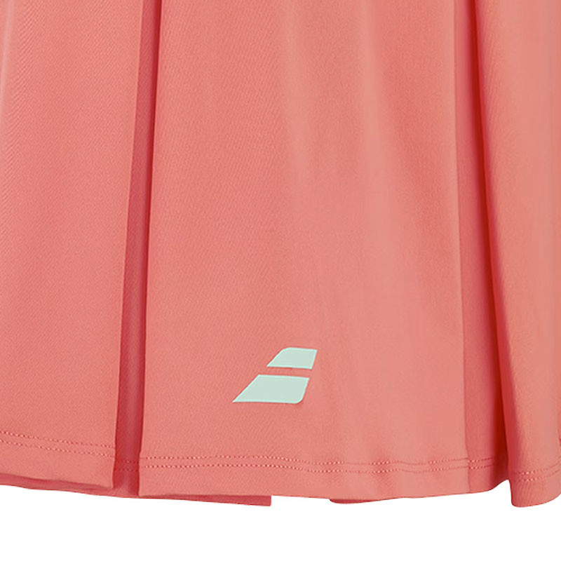 Jupe-short de padel et tennis femme Babolat Perf Skirt, coloris corail