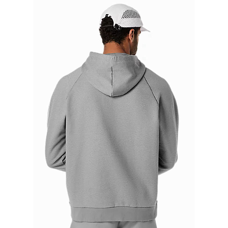 Sweat à capuche de sport homme Asics Logo Fleece Hoodie coloris gris