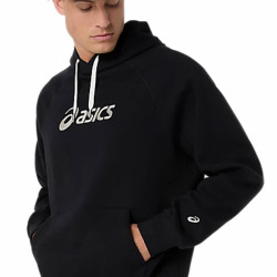 Sweat à capuche de sport homme Asics Logo Fleece Hoodie coloris noir