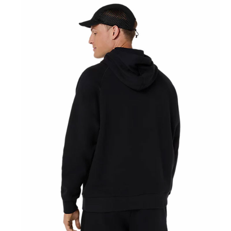 Sweat à capuche de sport homme Asics Logo Fleece Hoodie coloris noir