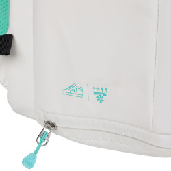 Sac de padel Bullpadel Vertex blanc-vert avec poche raquettes isotherme