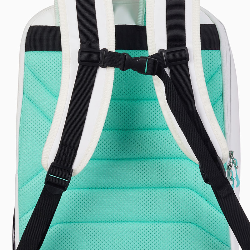 Sac de padel Bullpadel Vertex blanc-vert avec poche raquettes isotherme