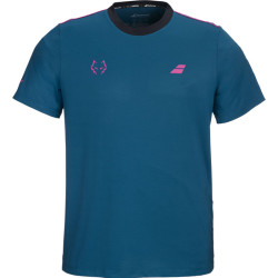 Tee-shirt de padel homme Babolat Crew Neck Tee Lebrón, bleu profond