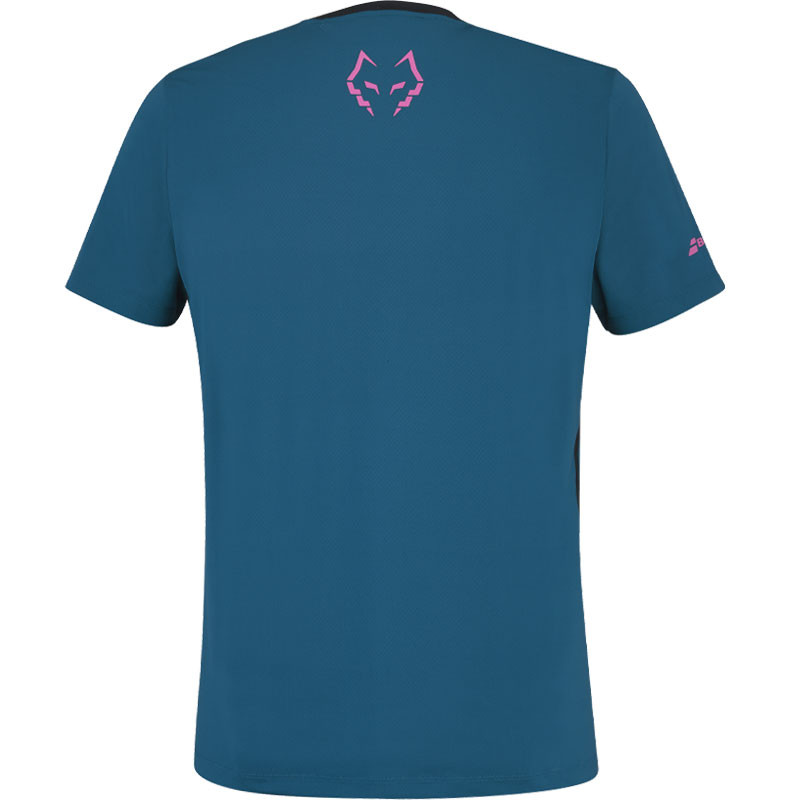 Tee-shirt de padel homme Babolat Crew Neck Tee Lebrón, bleu profond