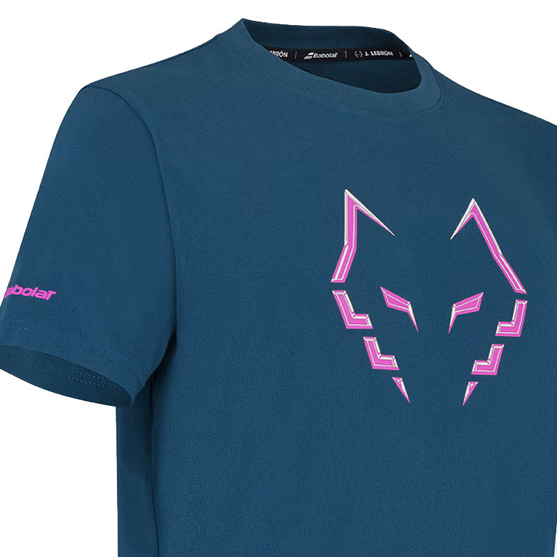Tee-shirt de padel homme Babolat Cotton Tee Lebrón - Bleu profond