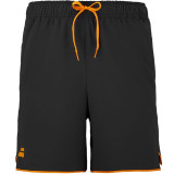 Short de tennis homme Babolat Perf, coloris noir et orange