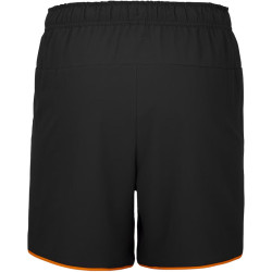 Short de tennis homme Babolat Perf, coloris noir et orange