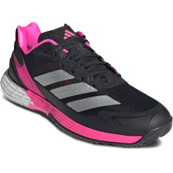 Adidas Defiant Speed 2, Chaussure tennis homme All Court Noir-Rose Fluo