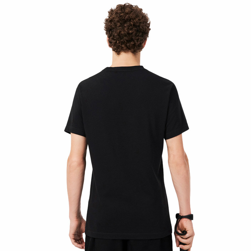 Tee-shirt de tennis Lacoste Sport Ultra Dry imprimé crocodile noir-vert