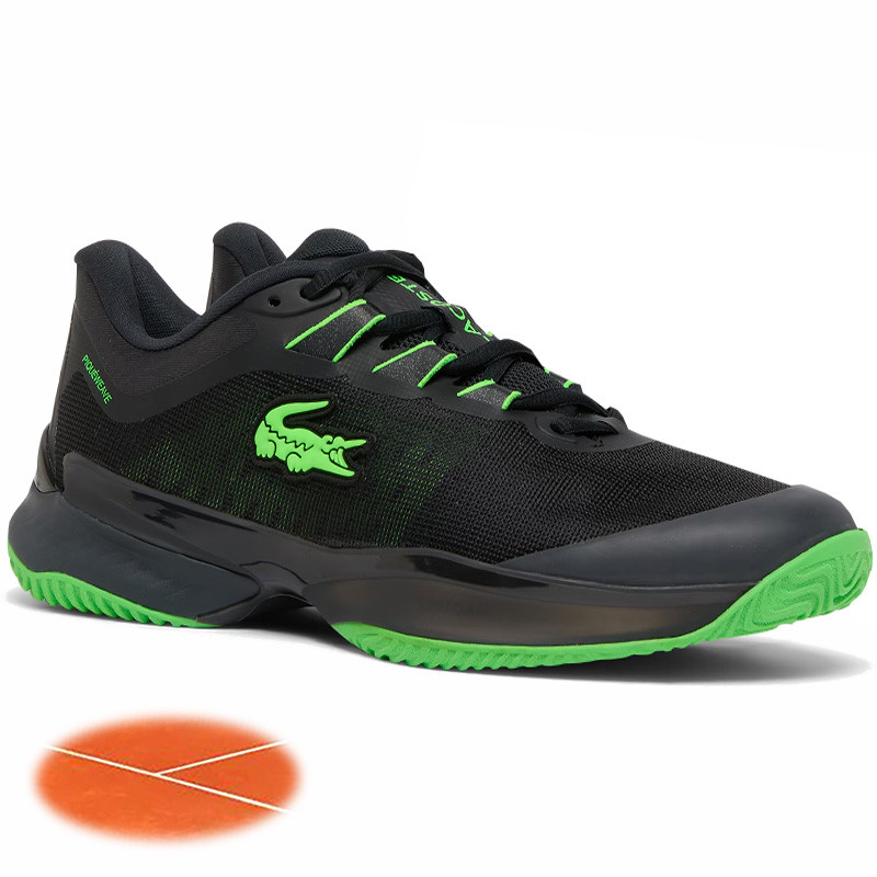 Lacoste AG-LT Ultra Clay noir et vert - Performances terre battue et padel