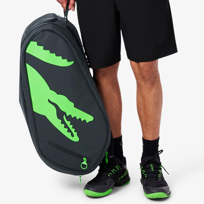 Sac de padel Lacoste L-Paletero coloris Noir et Vert