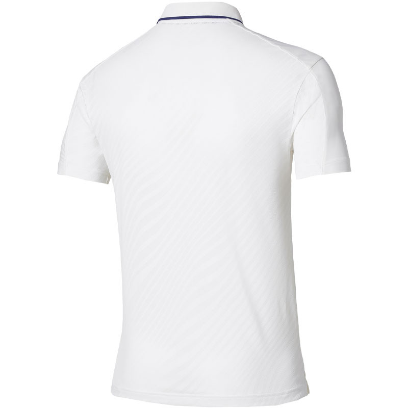 Polo de tennis homme Mizuno Short Sleeve blanc