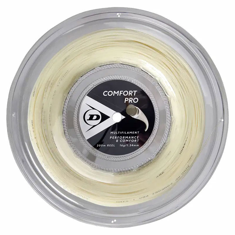 Dunlop Comfort Pro - Bobine de Cordage de Tennis 200 m (Naturel)