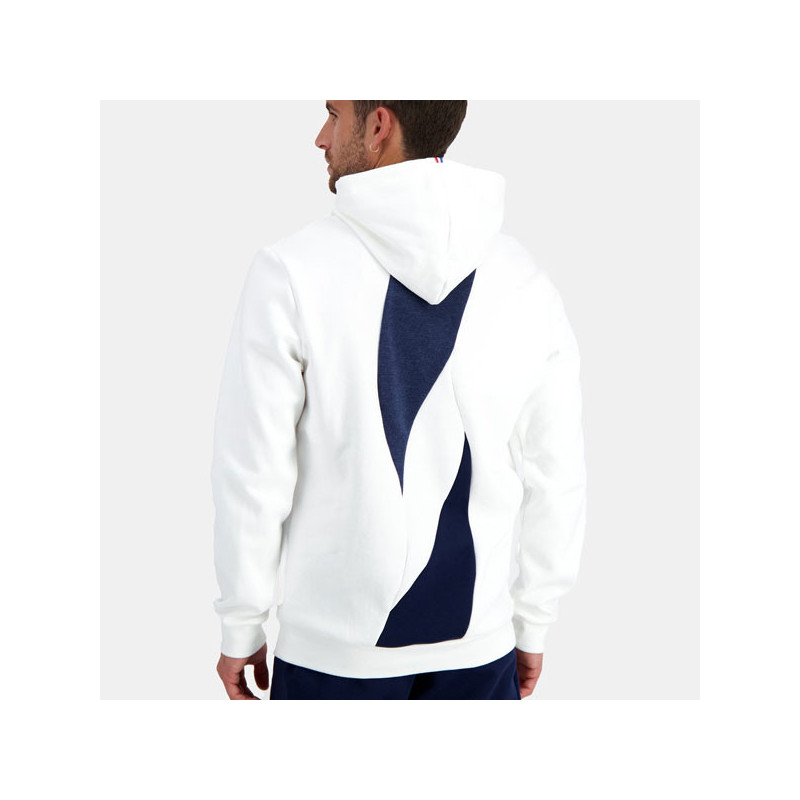 Sweat capuche blanc Le Coq Sportif